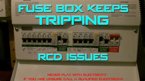 electricity fuse box tripping|fuse box keeps tripping problem.